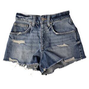 Cotton On Original Cut Off Denim Jean Shorts Size 22 (0 / XS) Blue